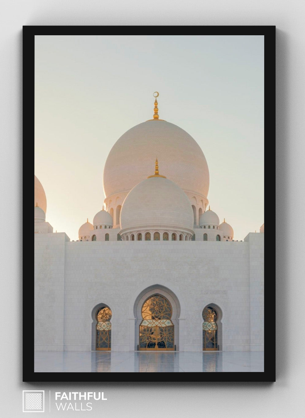 Set of 3 Islamic Wall Art Wood Frames - Allah - Muhammad